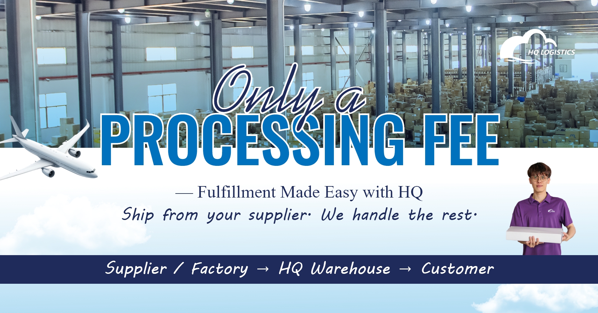 Only a Processing Fee &mdash; Fulfillment Made Easy with HQ CLOUD